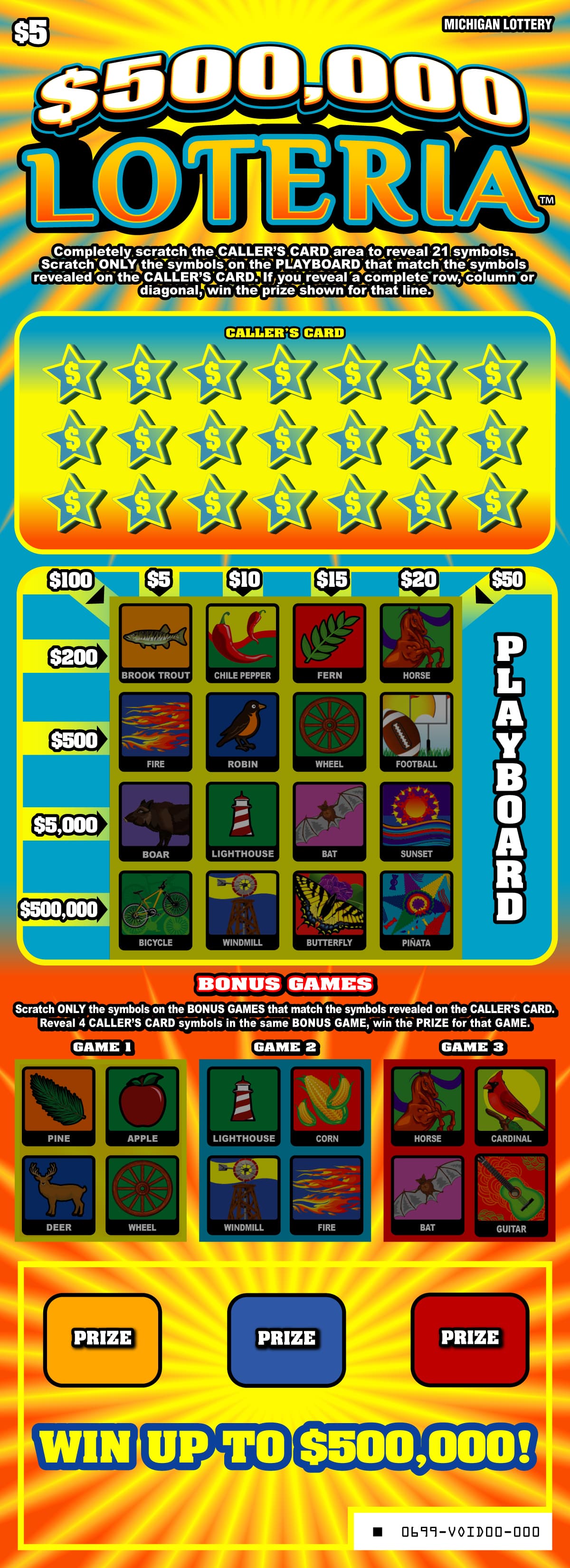 $500,000 LOTERIA
