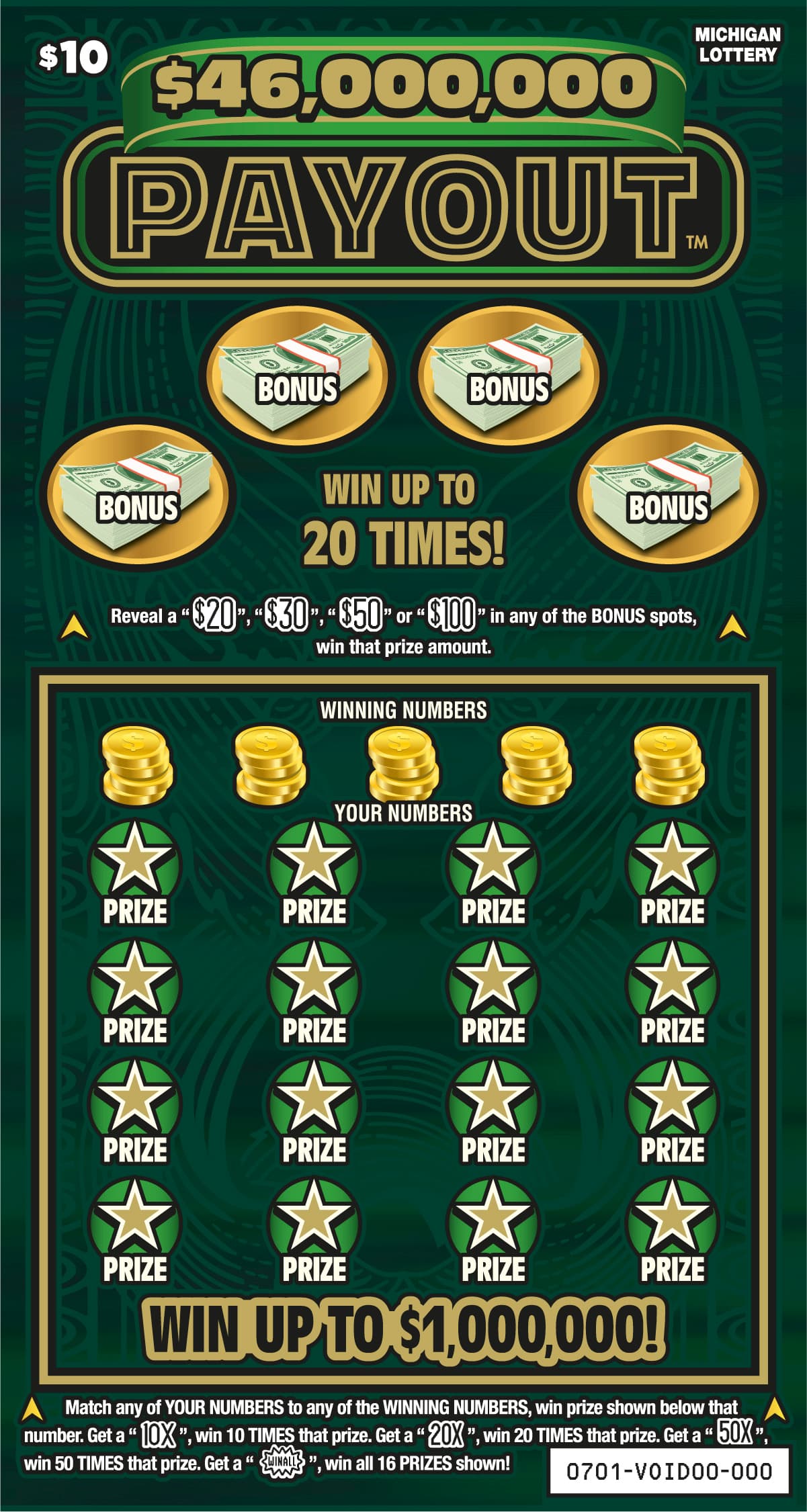 $46,000,000 PAYOUT
