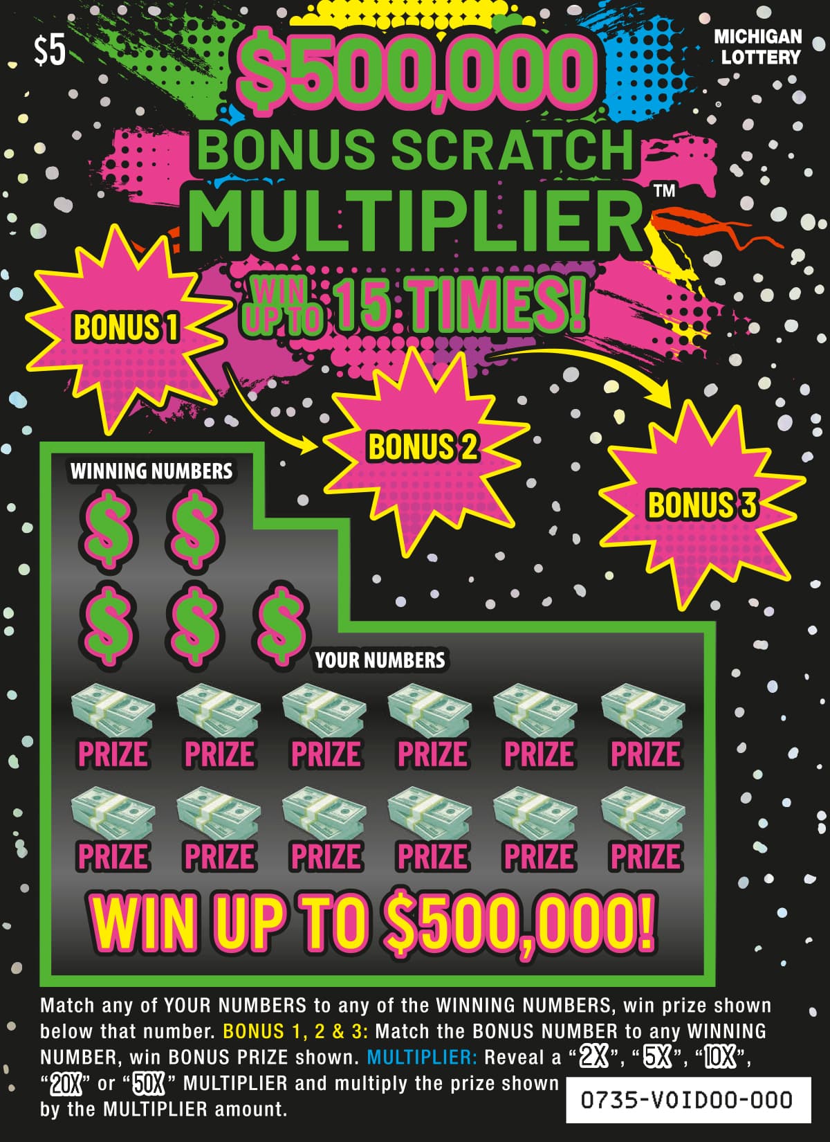 $500,000 BONUS SCRATCH MULTIPLIER