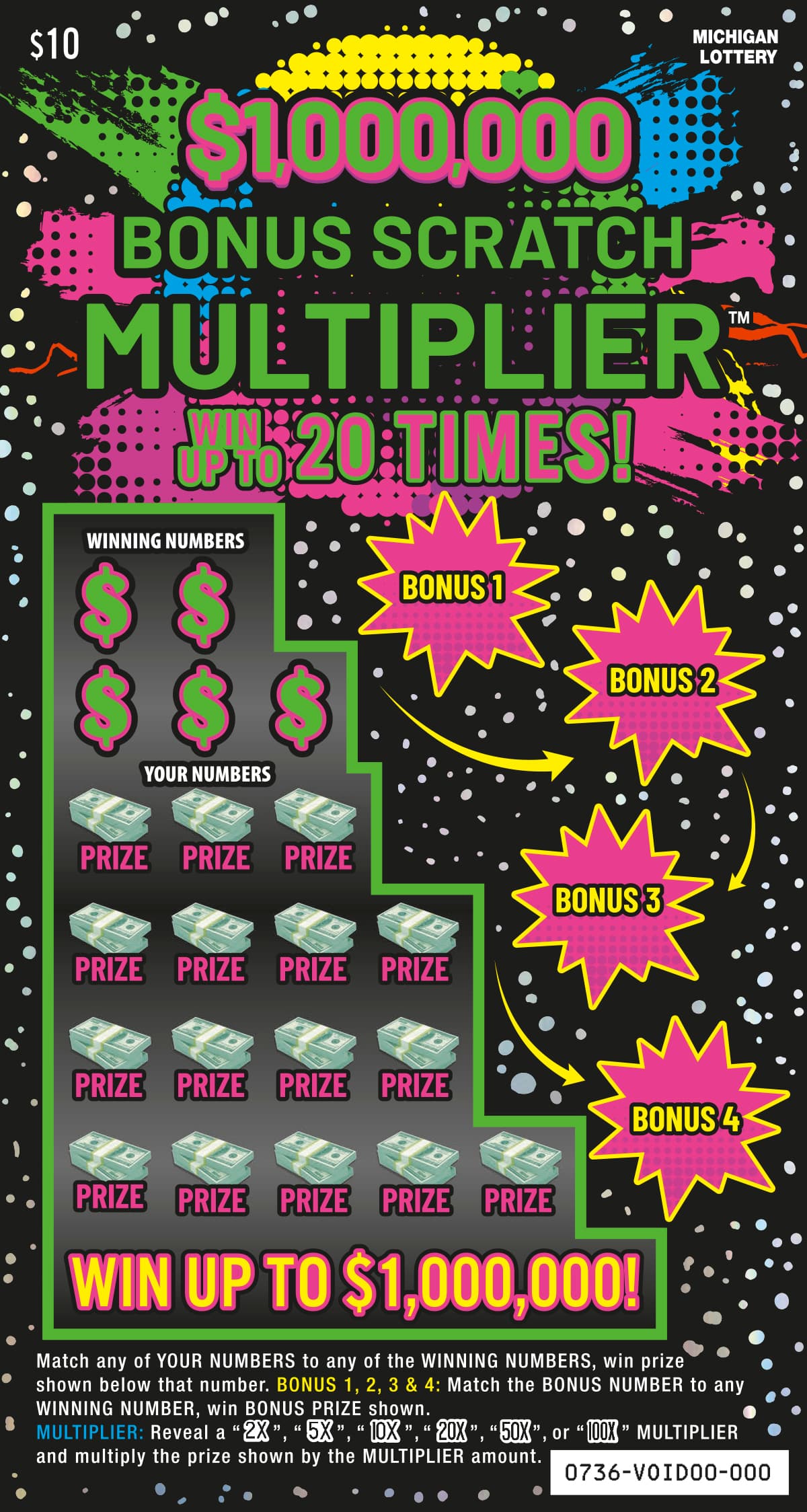 $1,000,000 BONUS SCRATCH MULTIPLIER