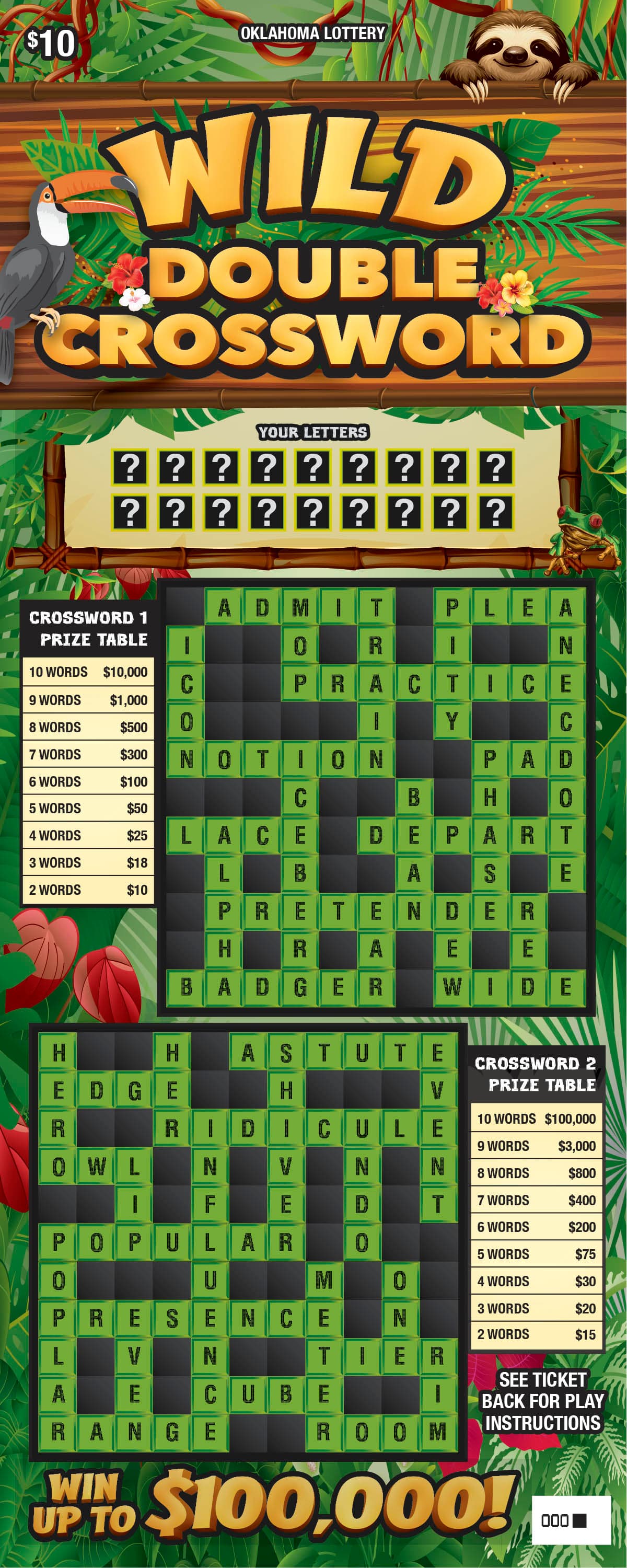 Wild Double Crossword