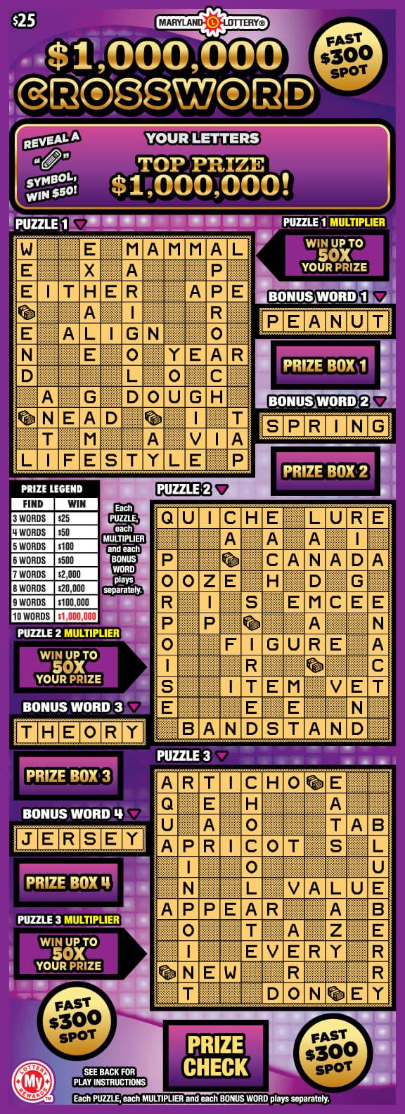$1,000,000 Crossword