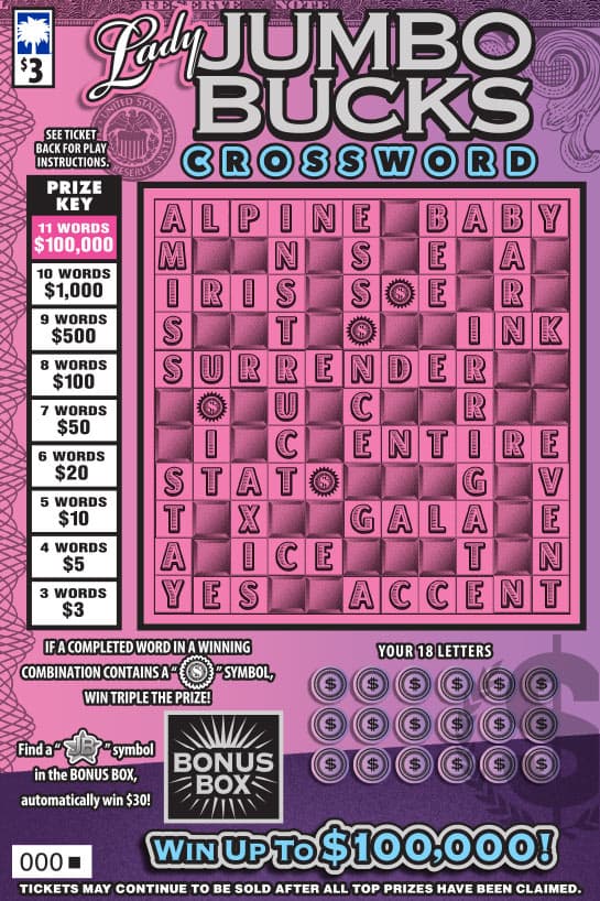LADY JUMBO BUCKS CROSSWORD