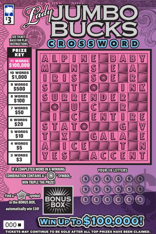 LADY JUMBO BUCKS CROSSWORD