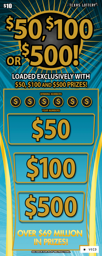 $50, $100 OR $500!
