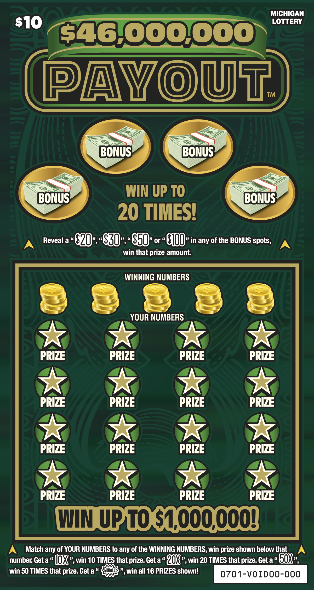 $46,000,000 PAYOUT