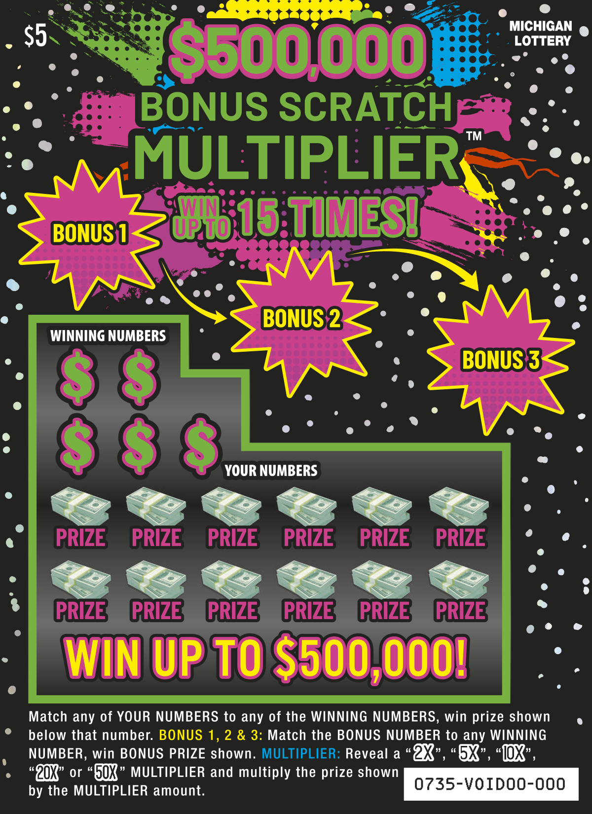 $500,000 BONUS SCRATCH MULTIPLIER