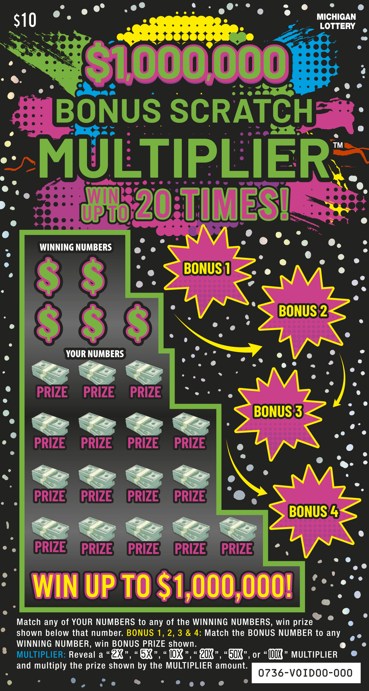 $1,000,000 BONUS SCRATCH MULTIPLIER